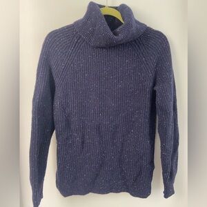 J. Crew Mercantile Blue Marled Lambs WoolBlend Turtleneck Sweater